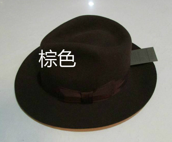 Wool Fedora Hat Unisex Felt Fedoras Hats Adult Fashion Trilby Hats