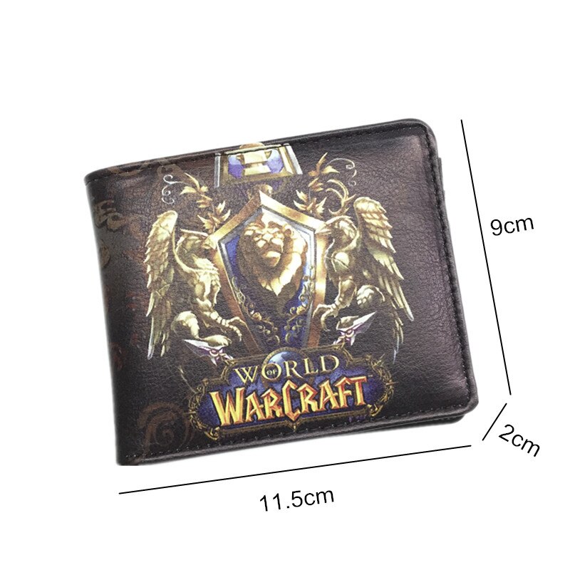 World of Warcraft Wallets Leather Slim Small Wallet WOW Alliance Horde Flag Purse Cool Movie Game Wallet