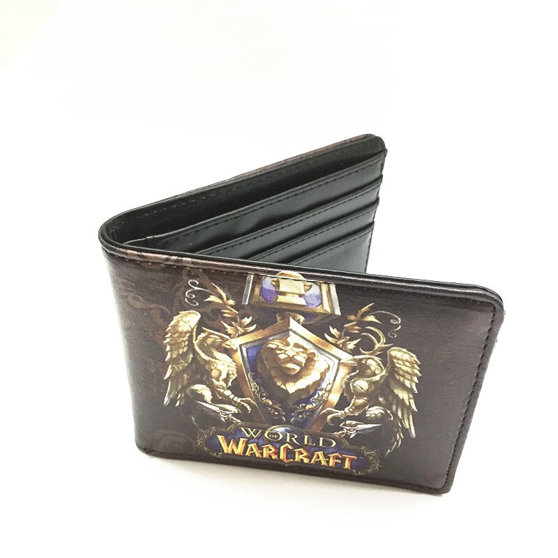 World of Warcraft Wallets Leather Slim Small Wallet WOW Alliance Horde Flag Purse Cool Movie Game Wallet