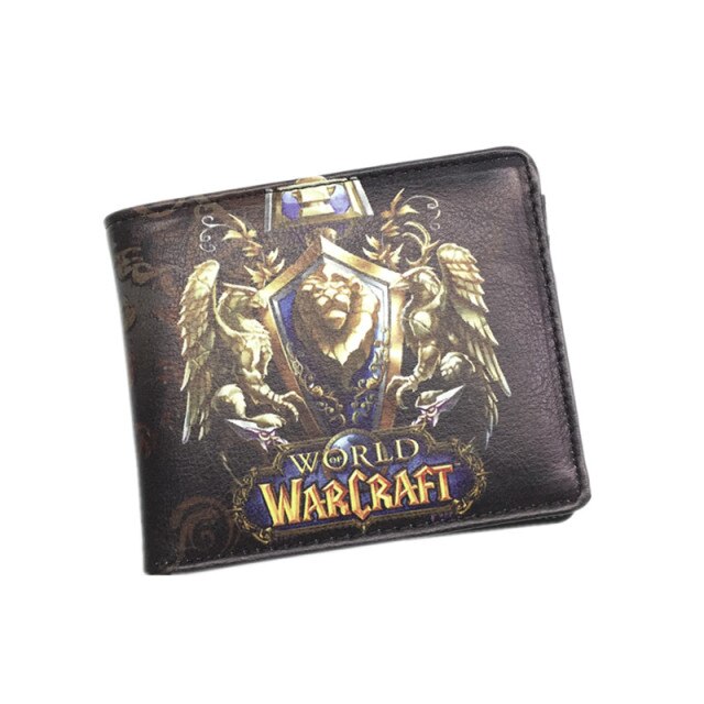 World of Warcraft Wallets Leather Slim Small Wallet WOW Alliance Horde Flag Purse Cool Movie Game Wallet