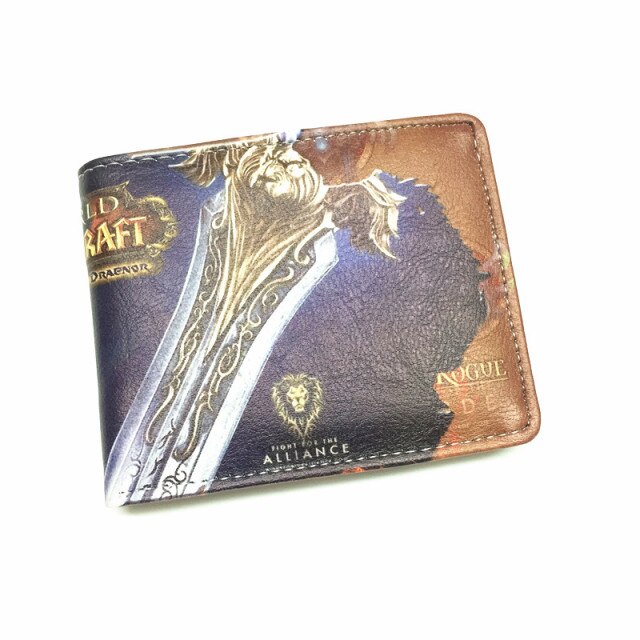 World of Warcraft Wallets Leather Slim Small Wallet WOW Alliance Horde Flag Purse Cool Movie Game Wallet