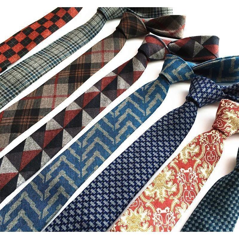 Woven Wool Collection Skinny Ties - 15 Colors & Styles