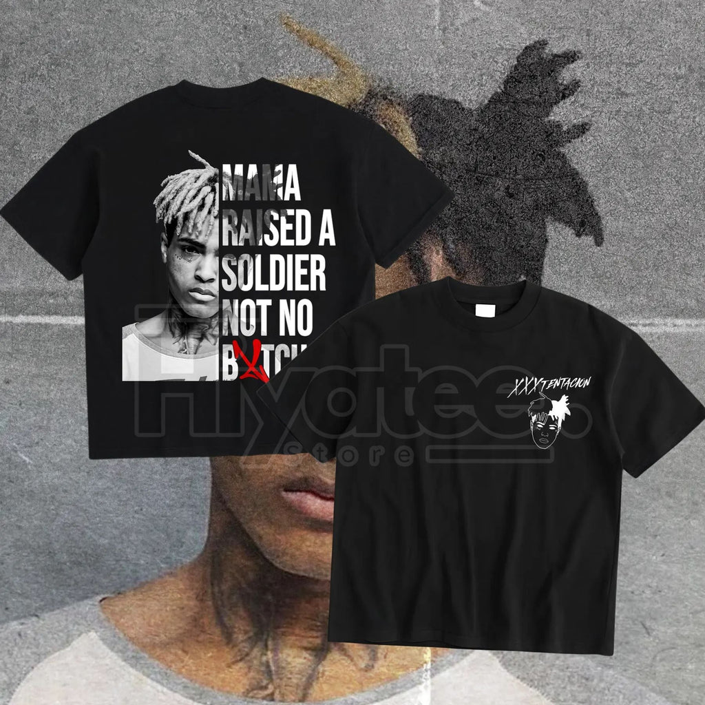 XXXTentacion "Mama Raised A Soldier" Classic T-Shirt – Vintage Two-Sided Rapper Tribute