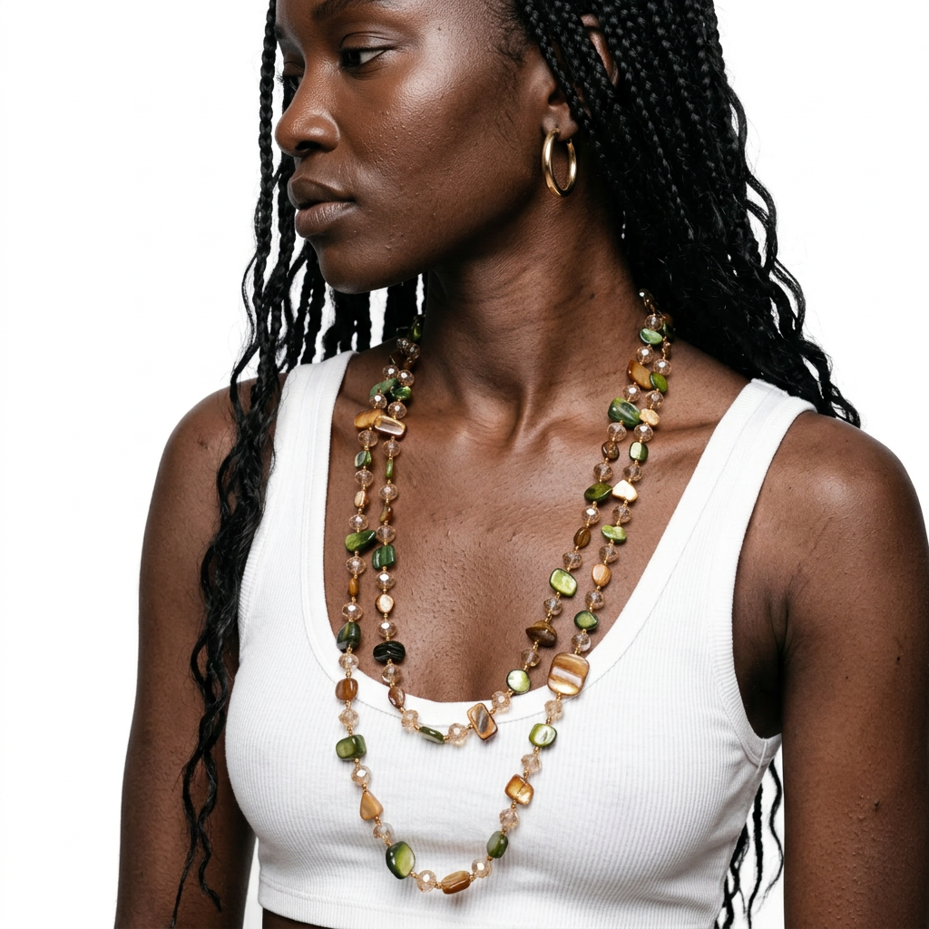 Wanderlust Shell Beaded Layered Necklace