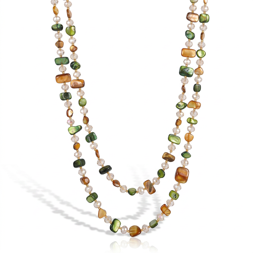 Wanderlust Shell Beaded Layered Necklace