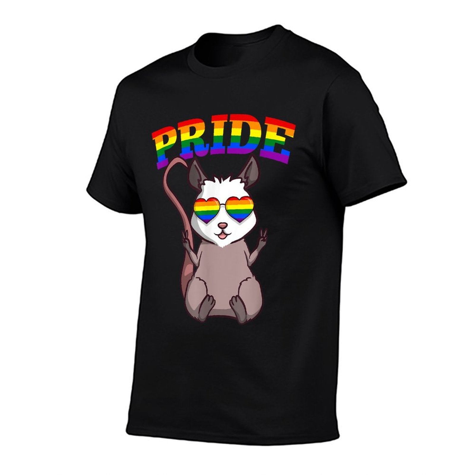 LGBT Possum Gay Pride Rainbow LGBTQ Cute Opossum  Tagless Design T-Shirt