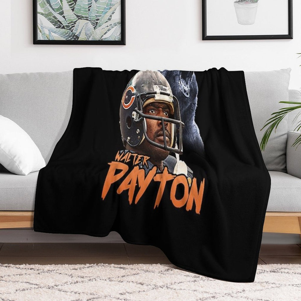 Walter Payton  Vintage Chicago Bears Fan Design T-Shirt Throw Blanket
