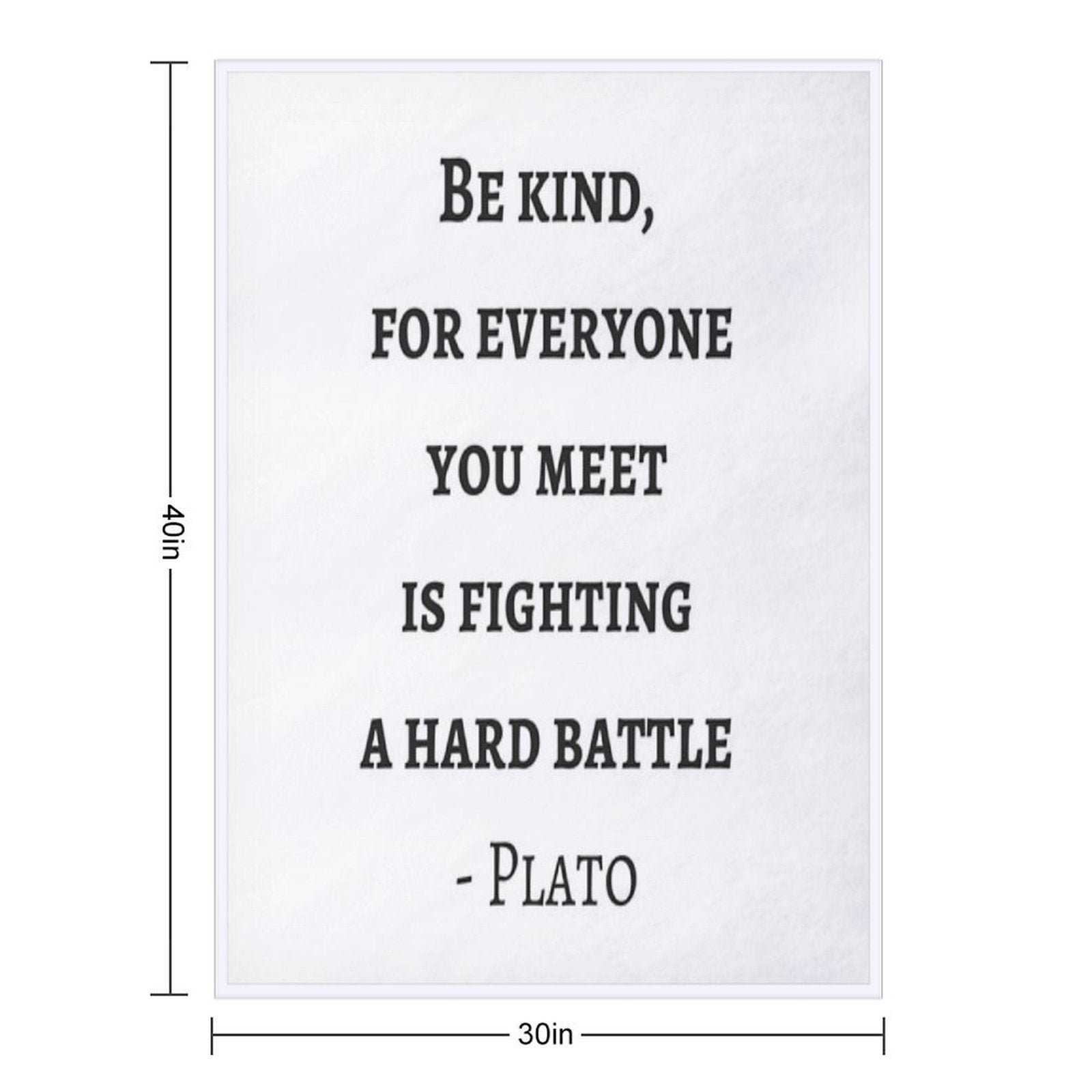 Greek Philosophy Quotes - Plato - Be Kind to Everyone You Meet Throw Blanket