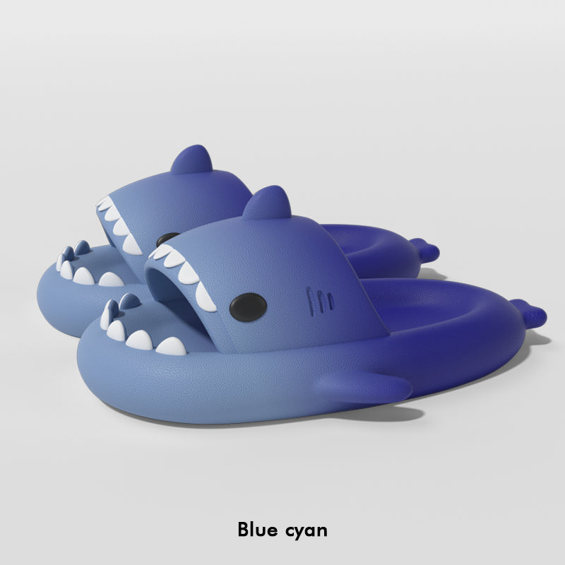 Men's Gradient Shark Slippers | EVA Non-Slip Cartoon Home Bathroom Slides