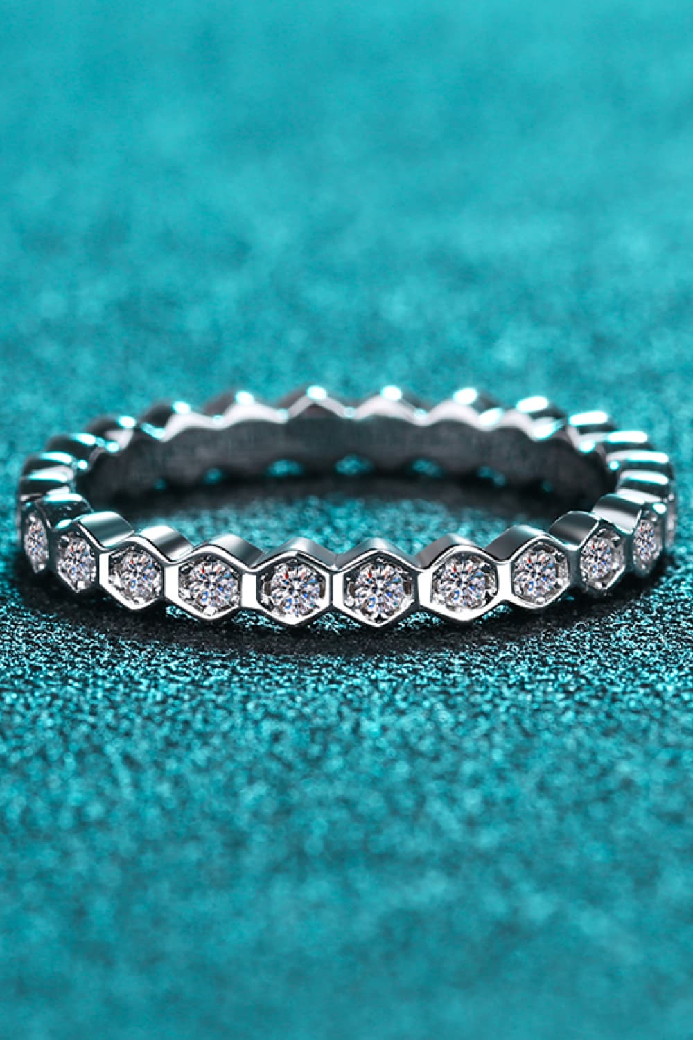 Sparkala™ 925 Rhodium Over Pure Sterling Silver Eternity Ring