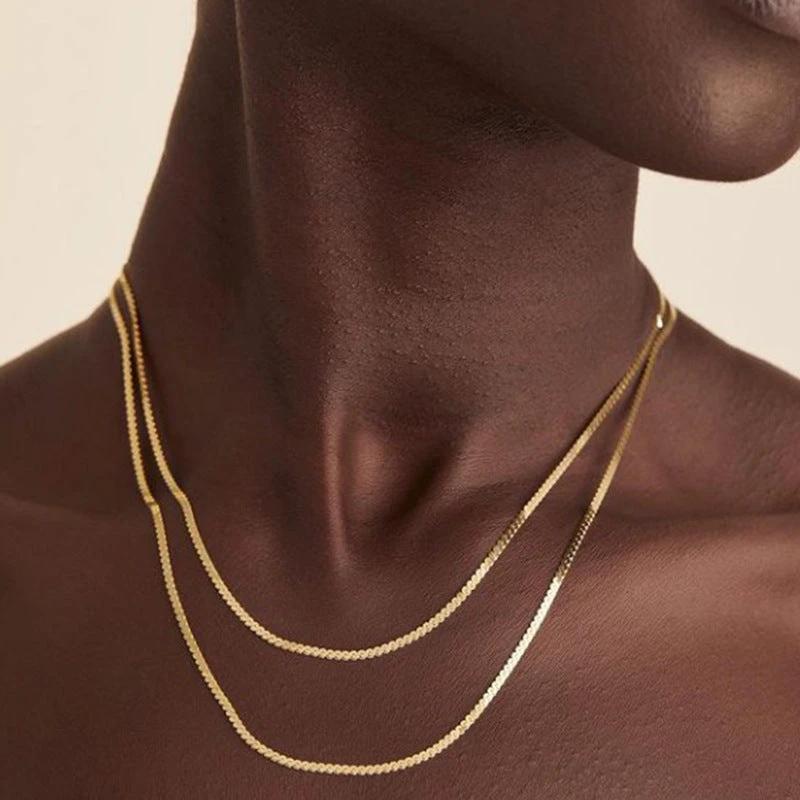 Titanium Steel Gold Plated Necklace Anklet Bracelets set