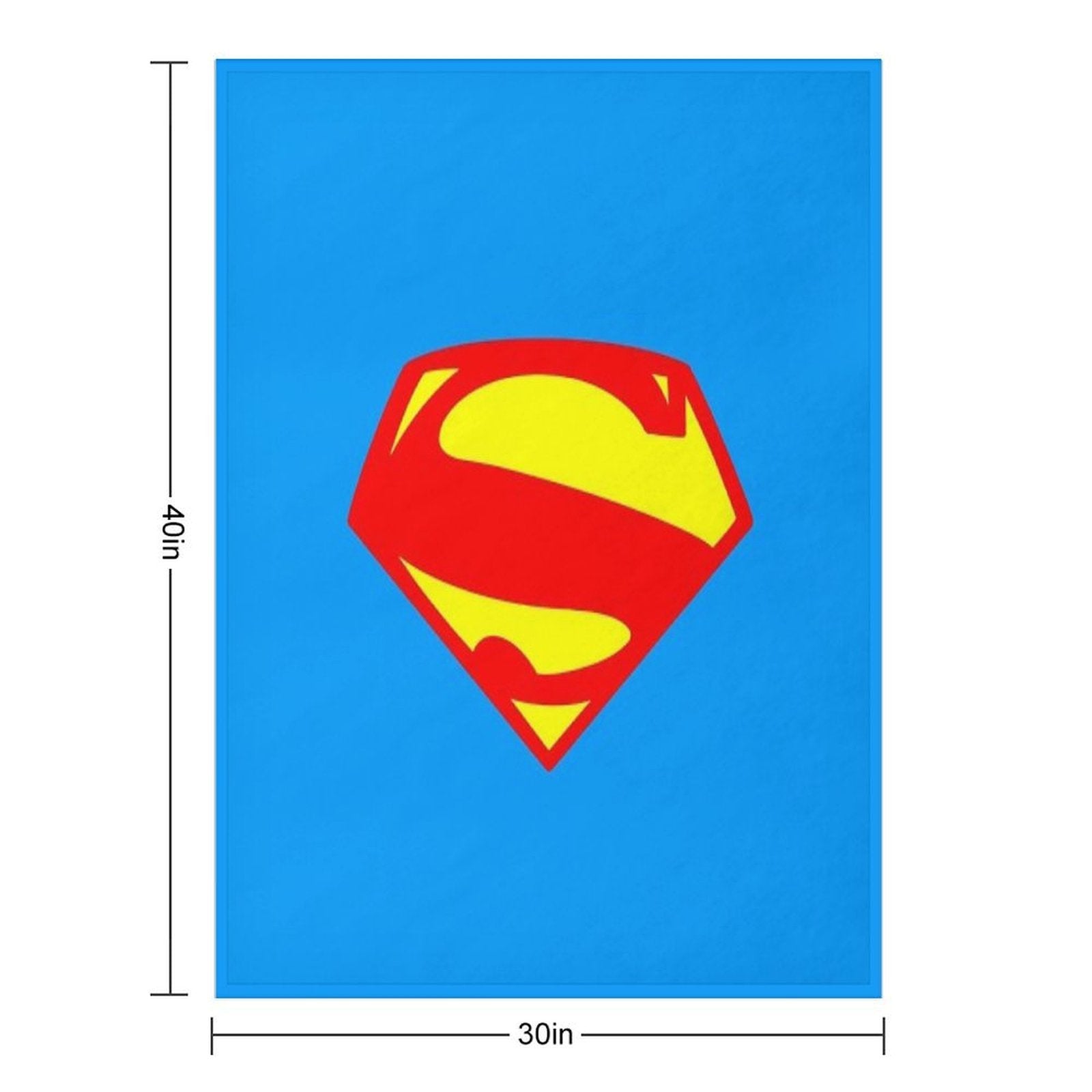 Superhero Large Comic Book Logo Shield Throw Blanket