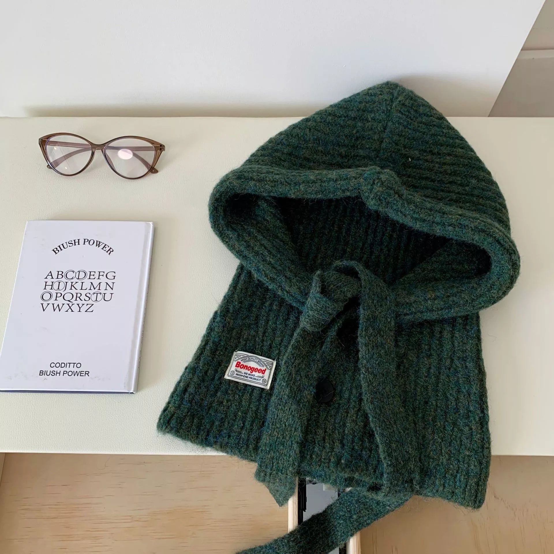 Wool Knitted Winter Scarf Hat - Unisex