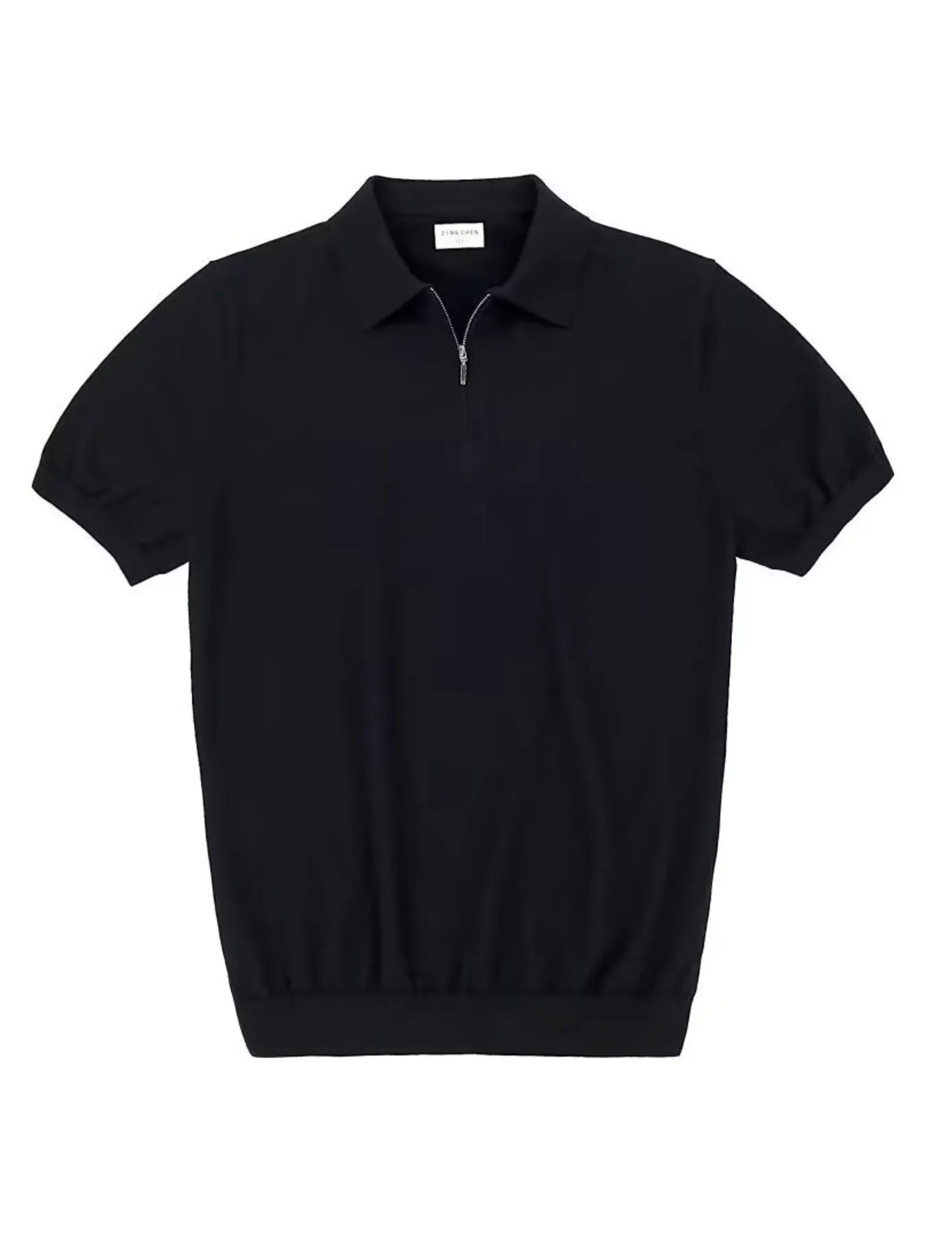 Men's Plus Size Quarter Zip Short Sleeve Polo