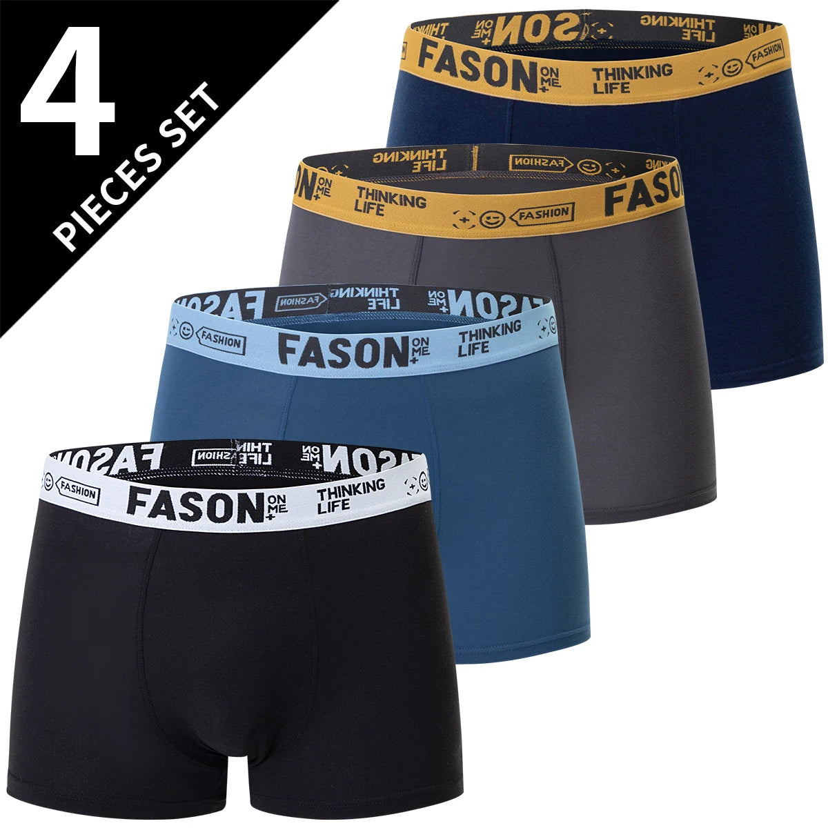 4/10 Piece Set of Men'S Casual and Fashionable Underwear Comfortable Boxer Shorts Youth plus Size Sports Cycling Elastic Shorts
