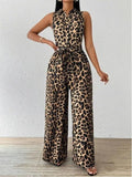 Women's Wide Leg Jumpsuit With Belt