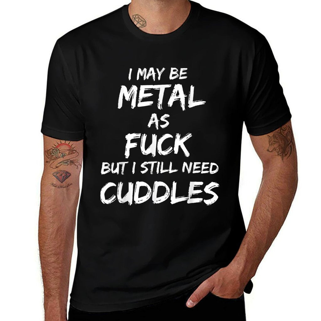 Heavy Metal Music Fan Funny Metalhead Cuddles Gift  Stretchy T-Shirt