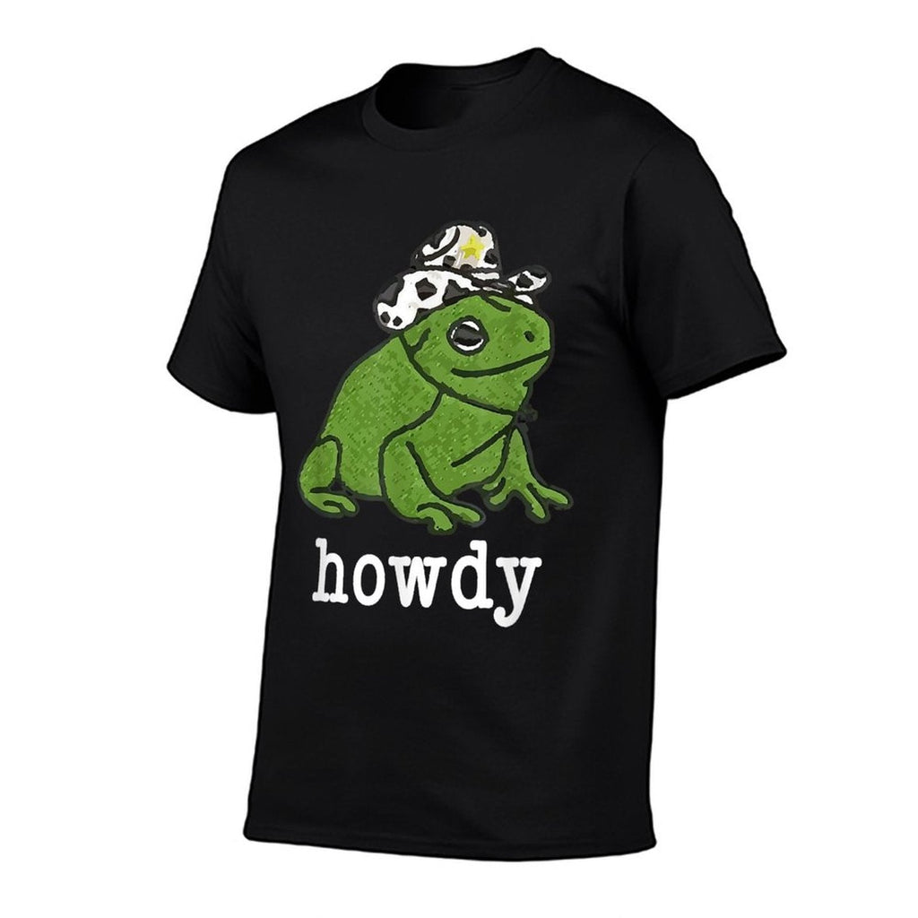 Howdy Frog, Frog Meme, Meme Frog Funny, Parody Humor  Wrinkle-resistant T-Shirt