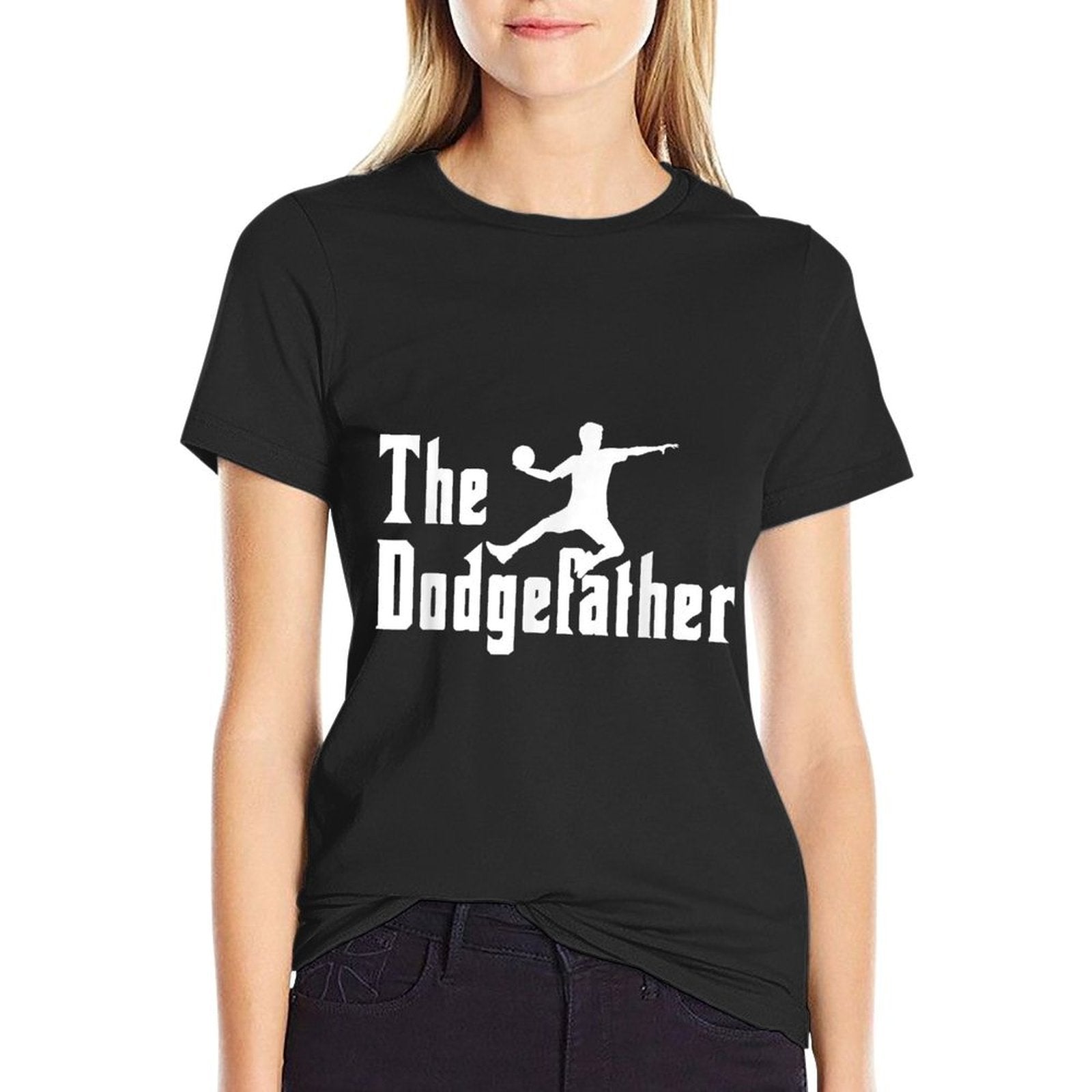 The Dodgefather  Ball Sports  Dodgeball Player  Oversized Silhouette T-Shirt