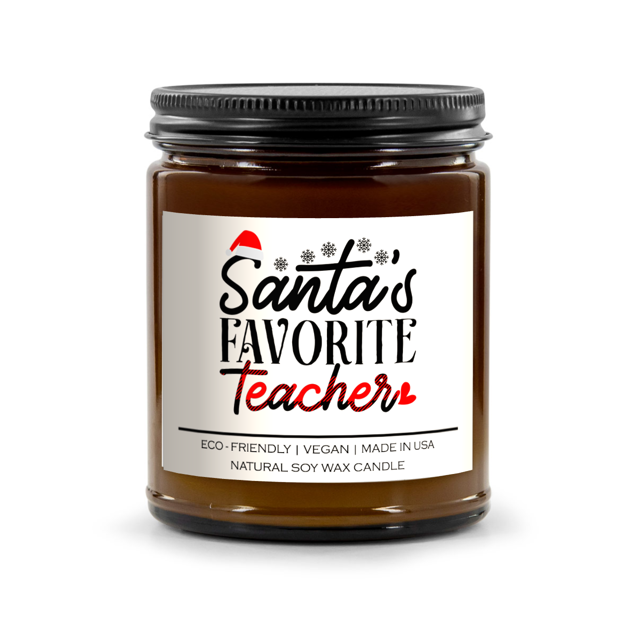 Santa's Favorite Teacher Candle