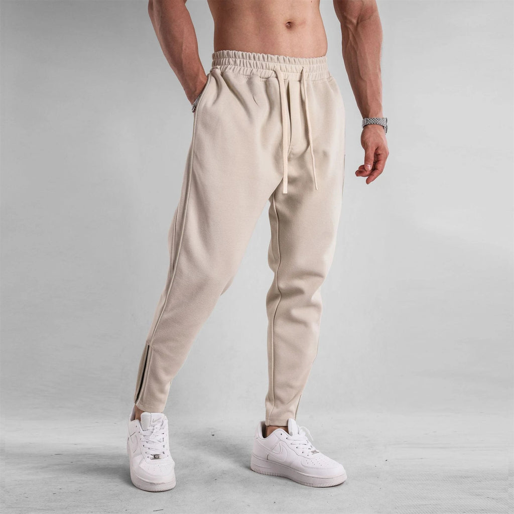 Men's Slim Fit Leg Opening Ankle Zipper Sweatpants