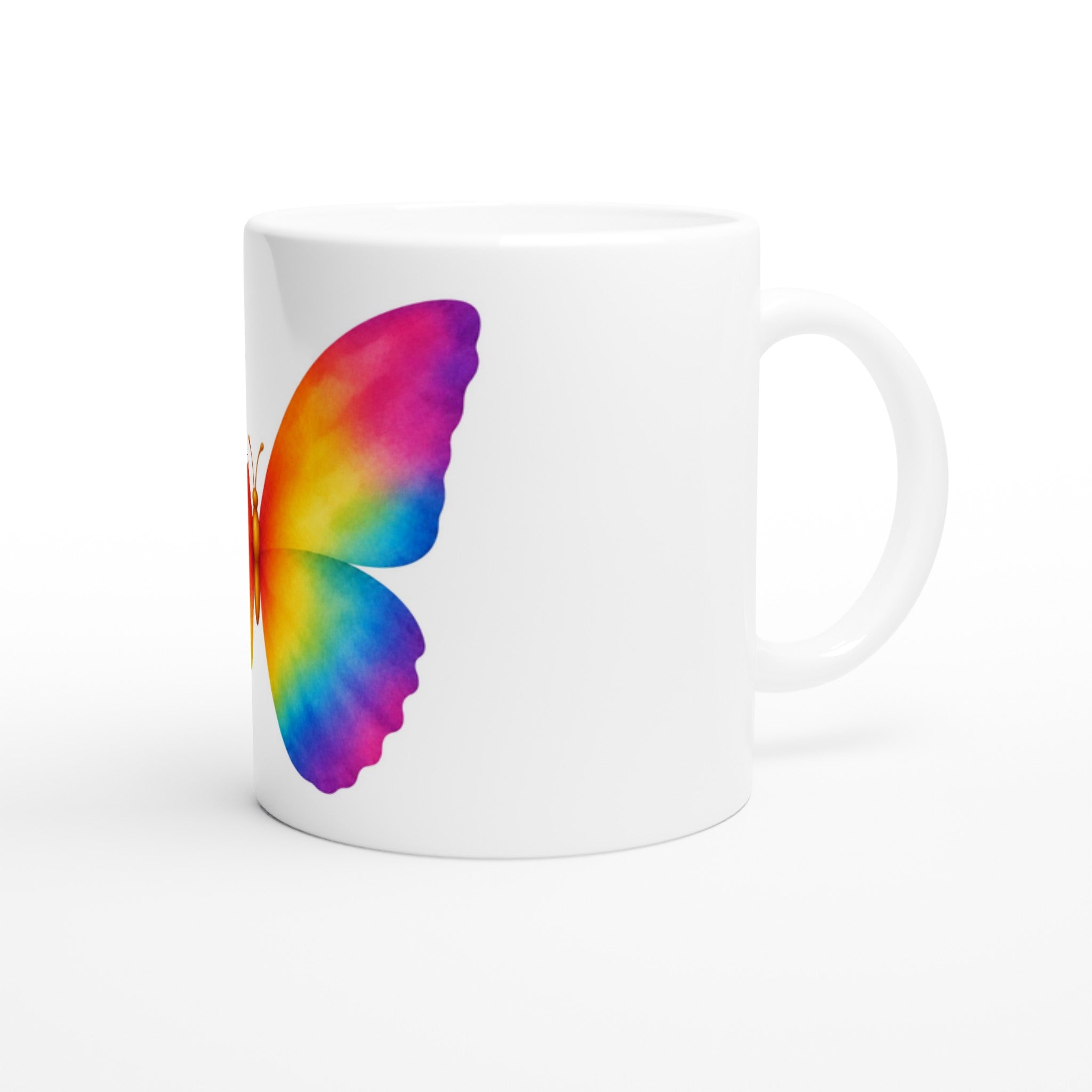 Rainbow Butterfly 11oz Ceramic Mug