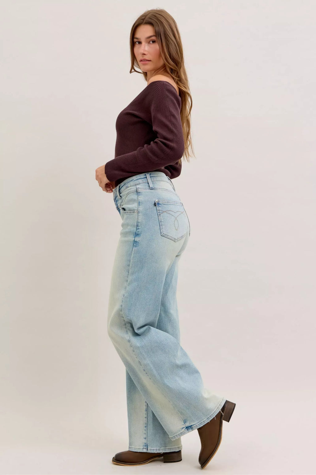 Judy Blue High Waist Jeans For Women With Flattering Column Straight Fit Versatile Everyday Wear