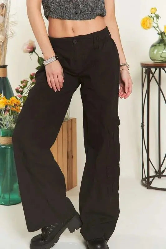 Trendsi ADORA Low Rise Cargo Pants - Casual Everyday Style Apparel & Accessories