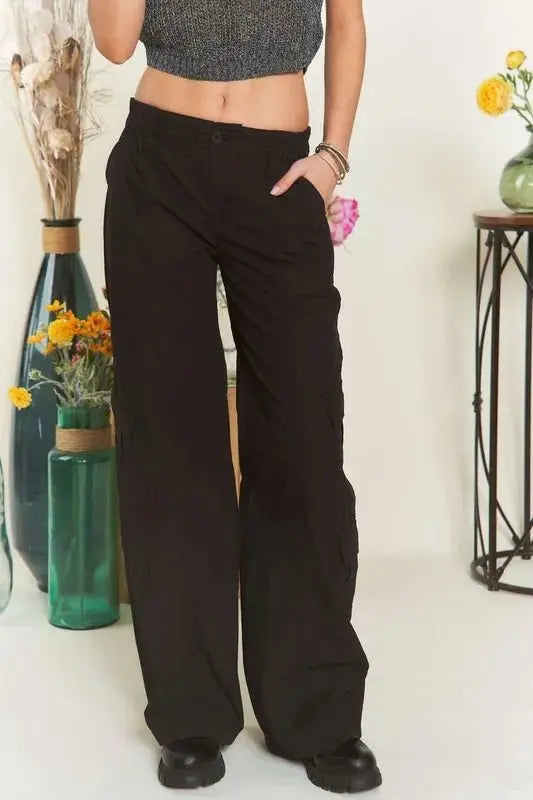 Trendsi ADORA Low Rise Cargo Pants - Casual Everyday Style Apparel & Accessories
