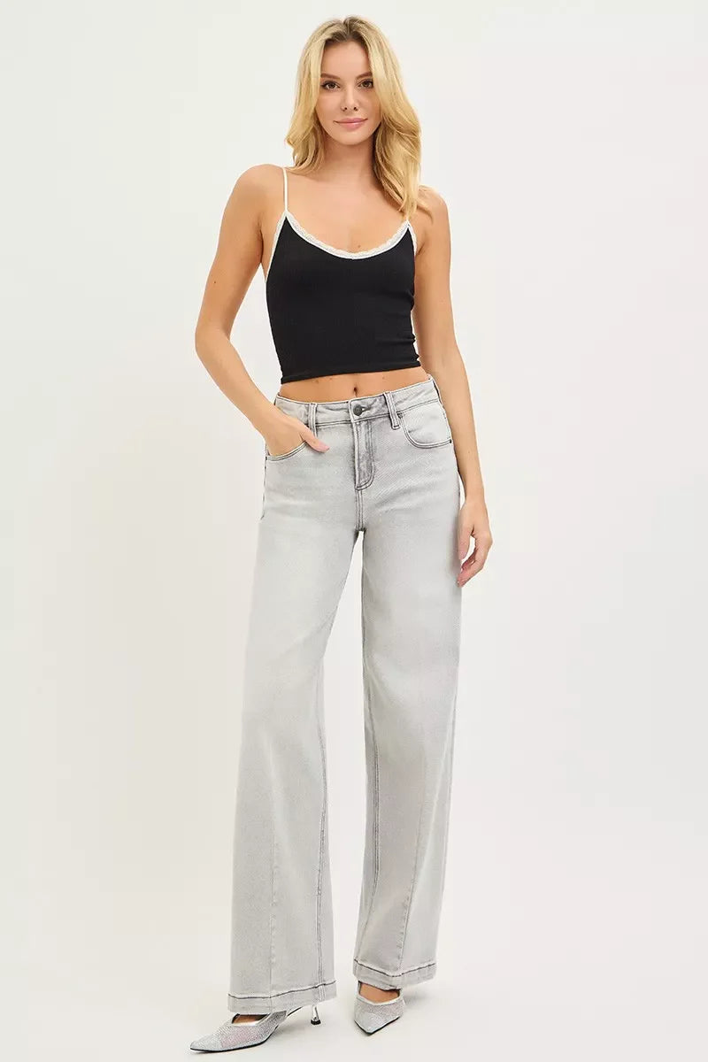 RISEN Slouchy Baggy Jeans For Women Ultra Comfortable Everyday Casual Denim With Contrast Stitching