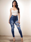 Women's Ripped High Waist Jeans – Trendy Street Style Denim