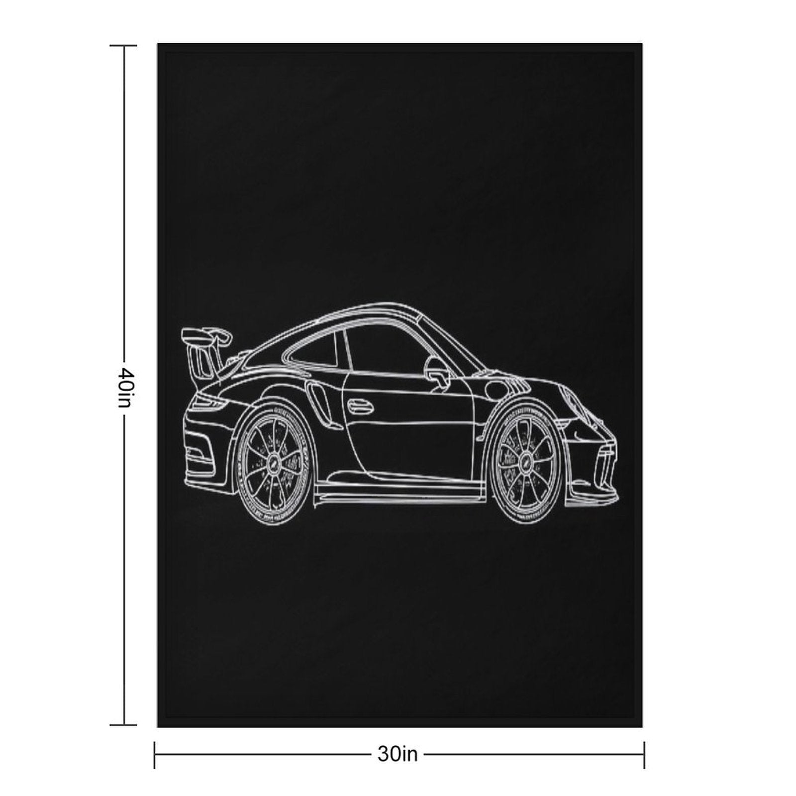 Porsche 911 GT3 Design Line Throw Blanket