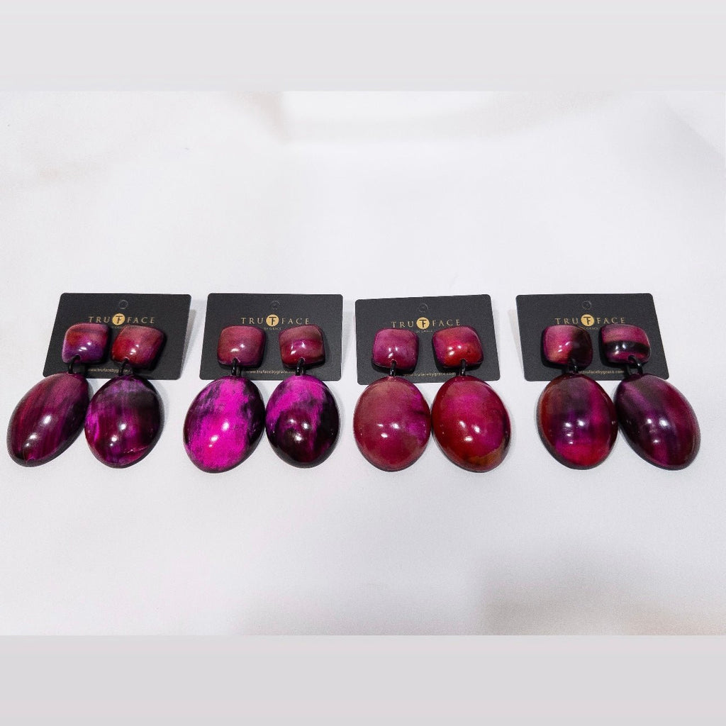 Afro Color Pop Horn Earrings