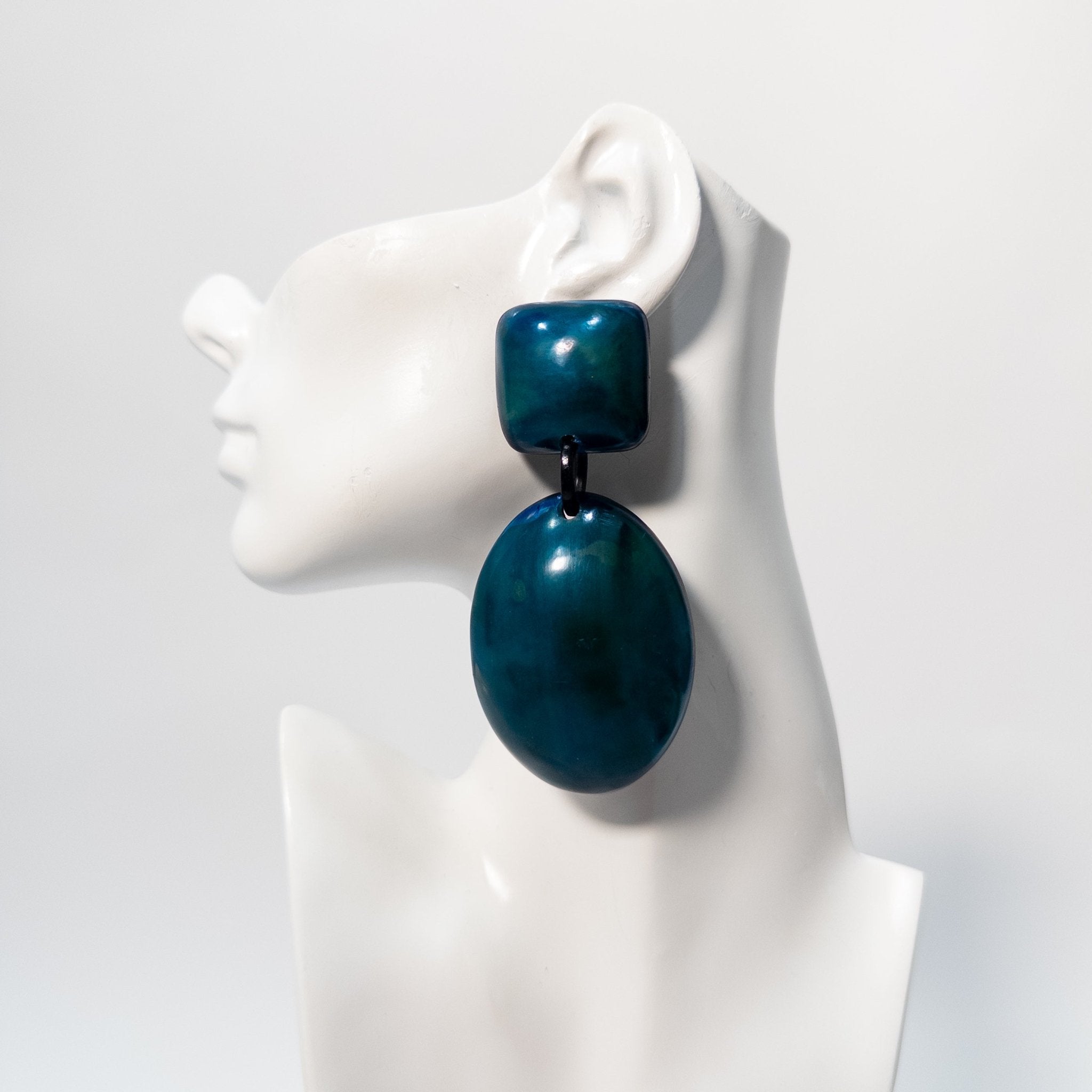 Afro Color Pop Horn Earrings