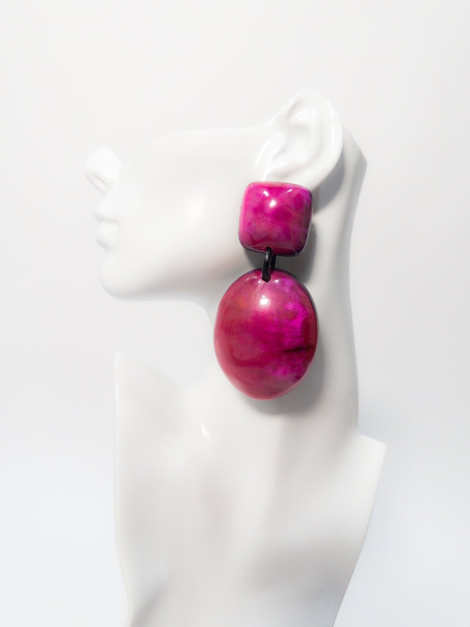 Afro Color Pop Horn Earrings