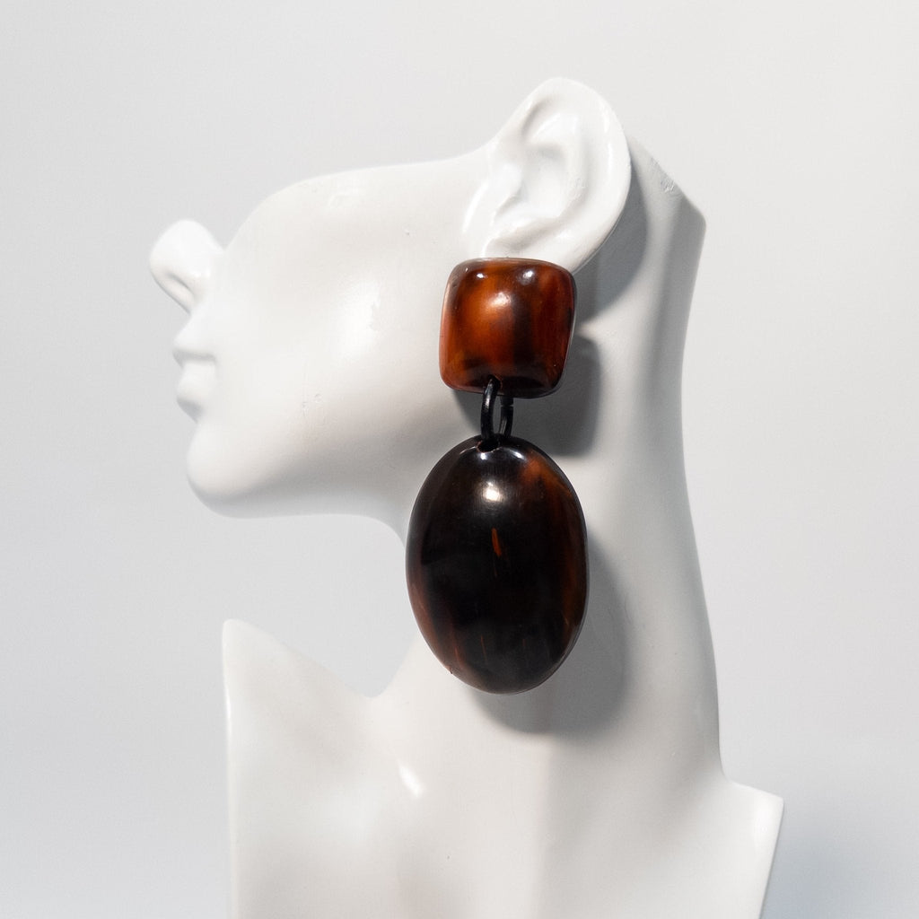 Afro Color Pop Horn Earrings