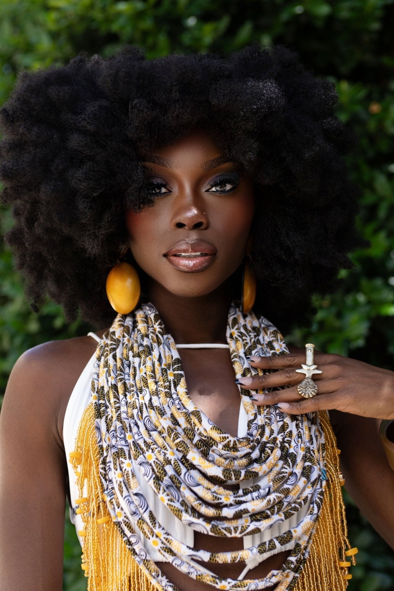 Afro Color Pop Horn Earrings