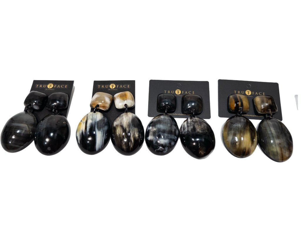 Afro Color Pop Horn Earrings