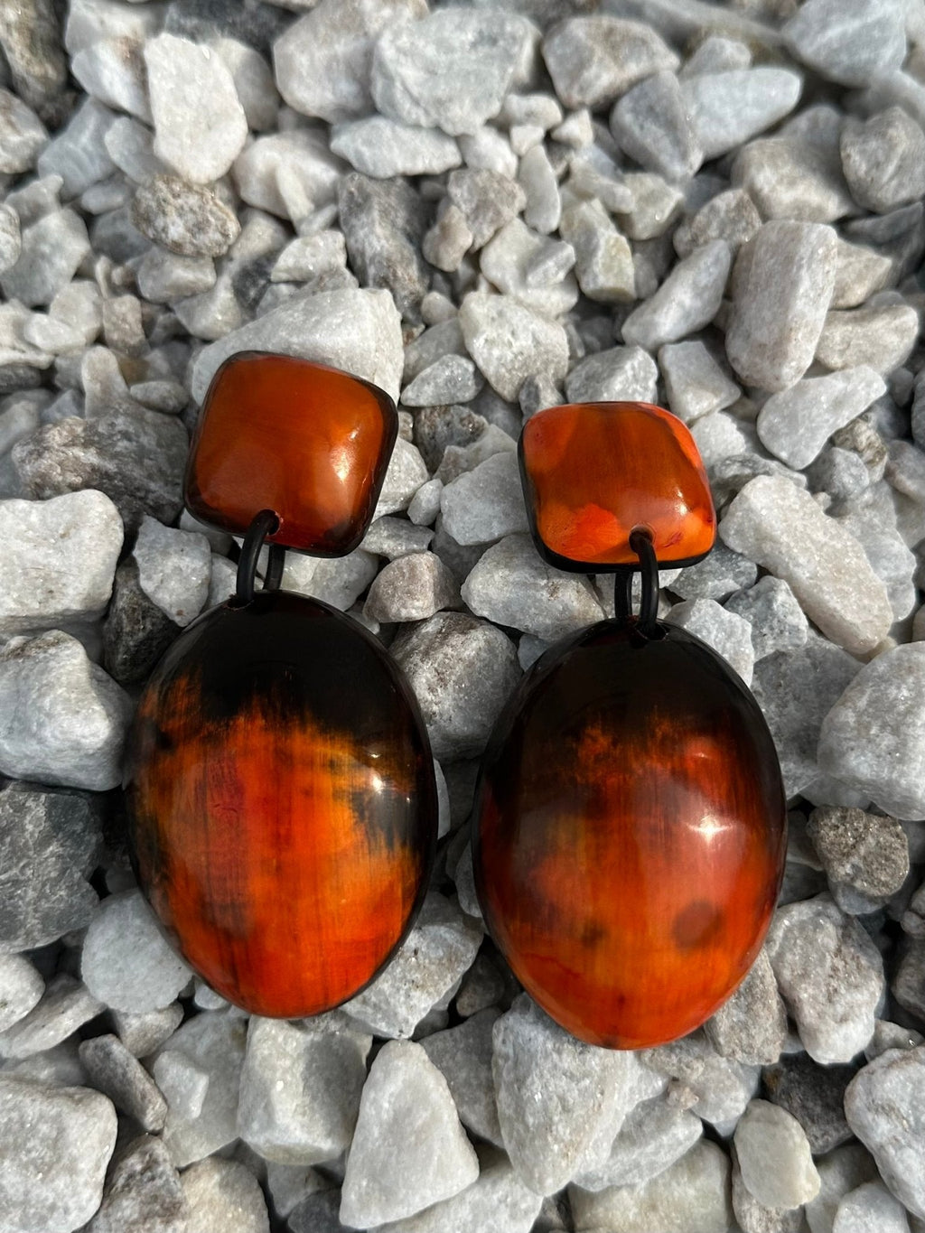 Afro Color Pop Horn Earrings