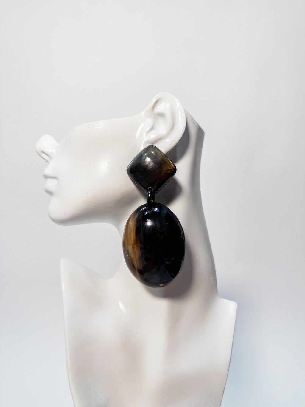 Afro Color Pop Horn Earrings