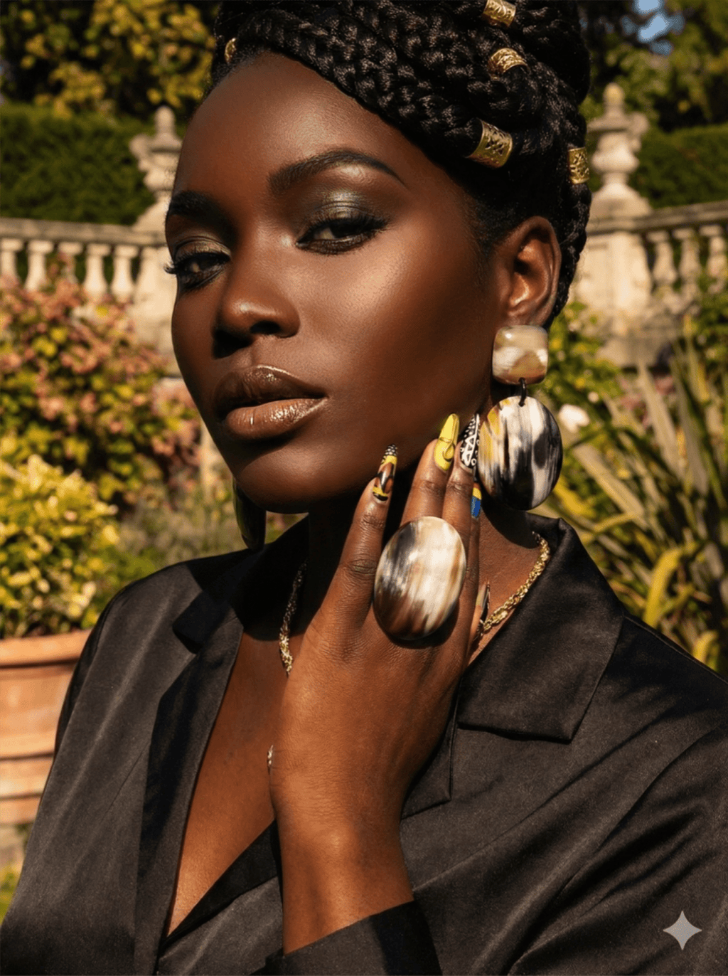 Afro Color Pop Horn Rings