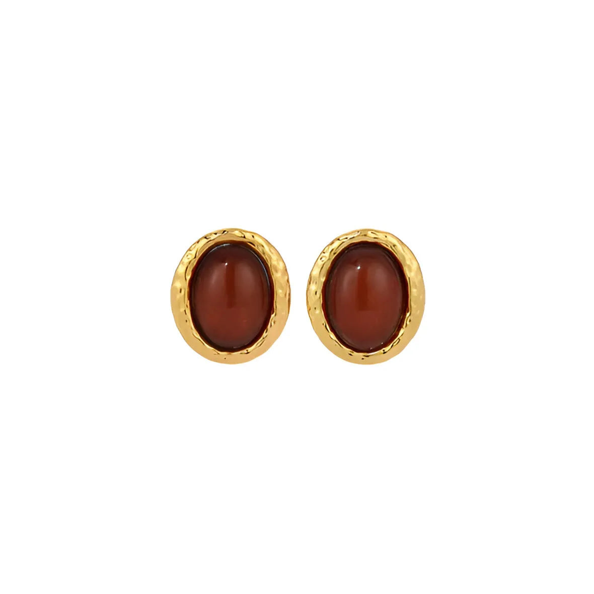 Agate Stone Gold Earrings