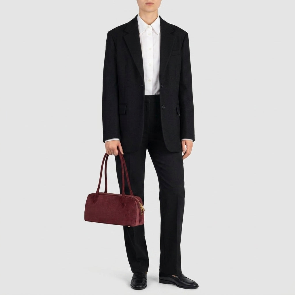 Italian Genuine Suede Shoulder Bag 272511