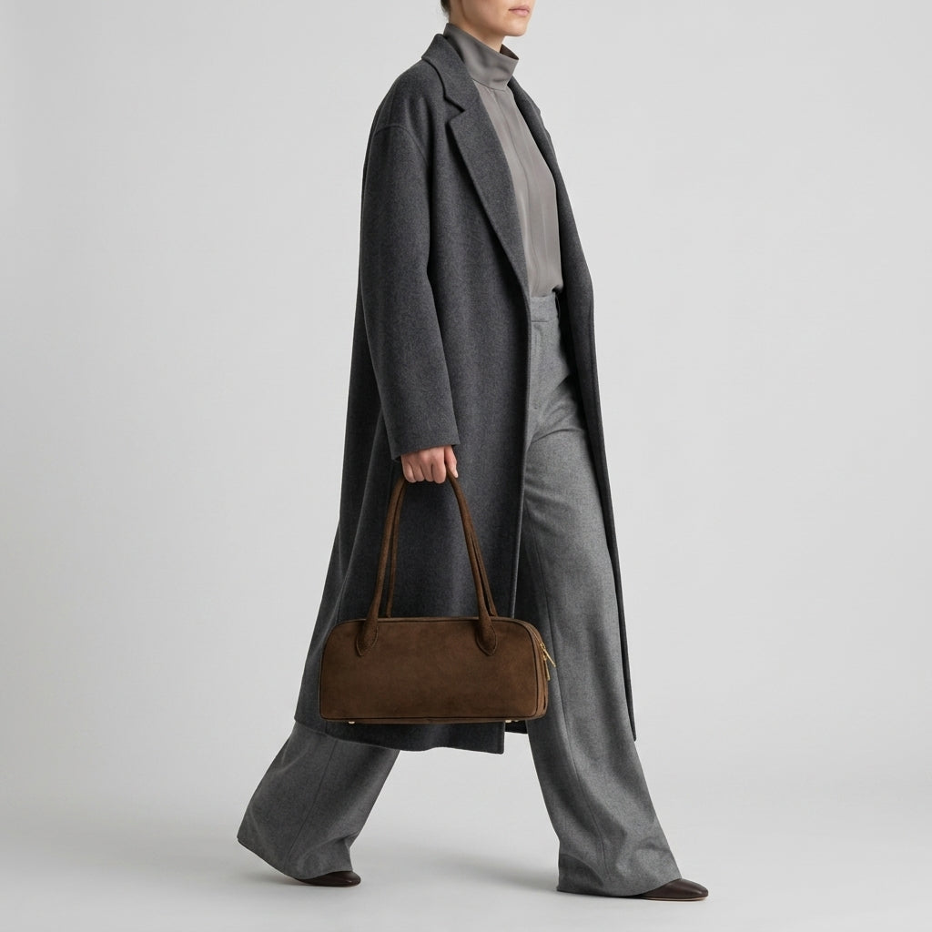 Italian Genuine Suede Shoulder Bag 272511