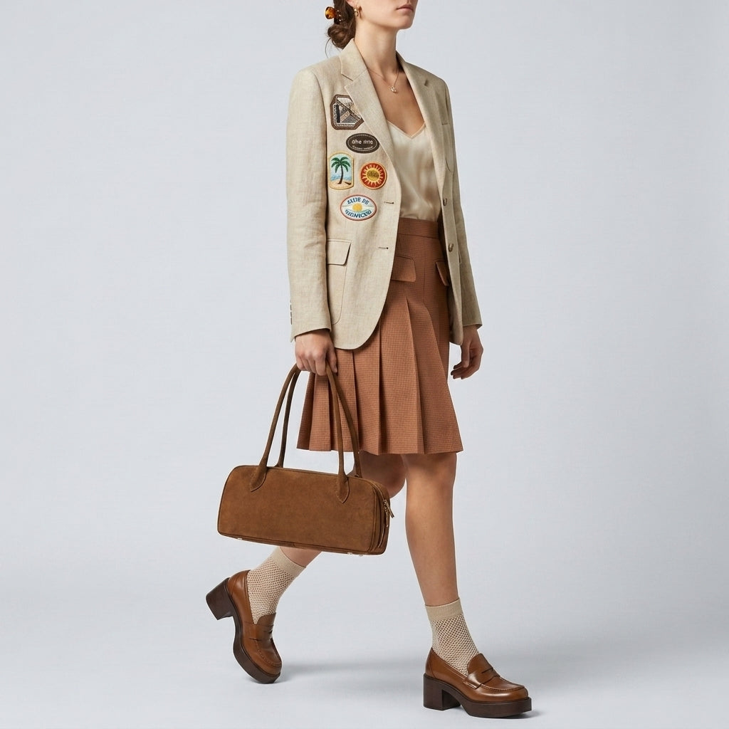 Italian Genuine Suede Shoulder Bag 272511