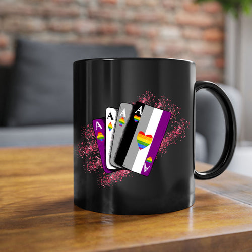 Asexual Ace Flag Playing Card Queer Lgbt 34#- lgbt-Mug / Coffee Cup