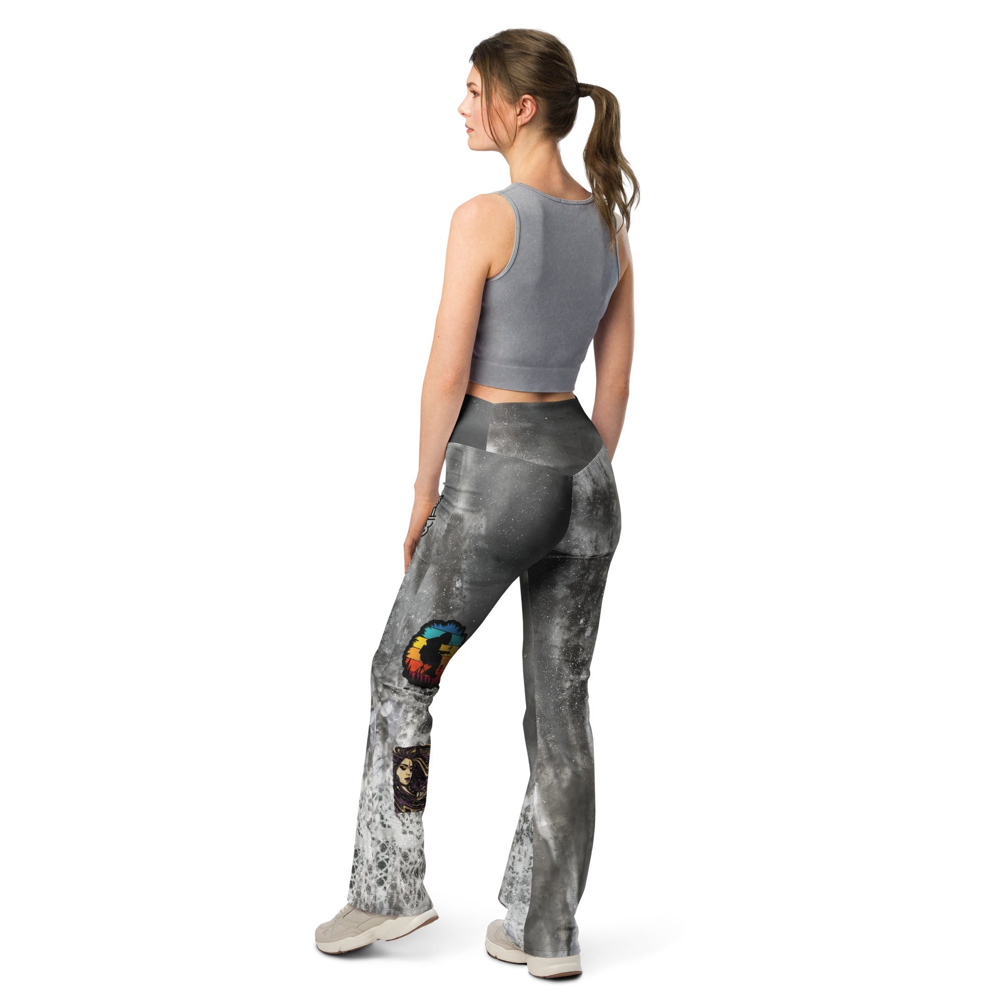 WideSpread Panic High Waist Flare leggings