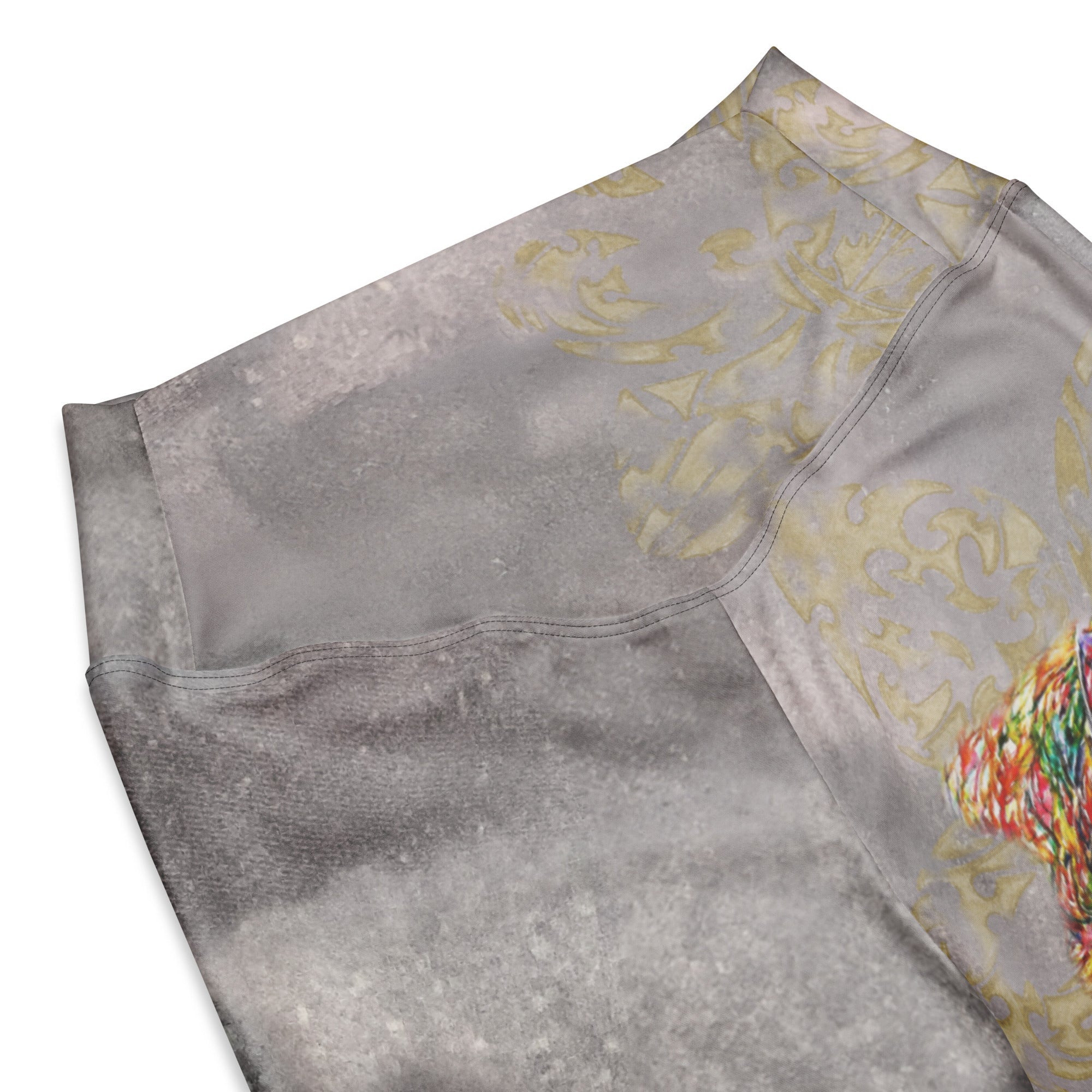 Fleur De Le Graytful Dead Front High Waist Flare Leggings