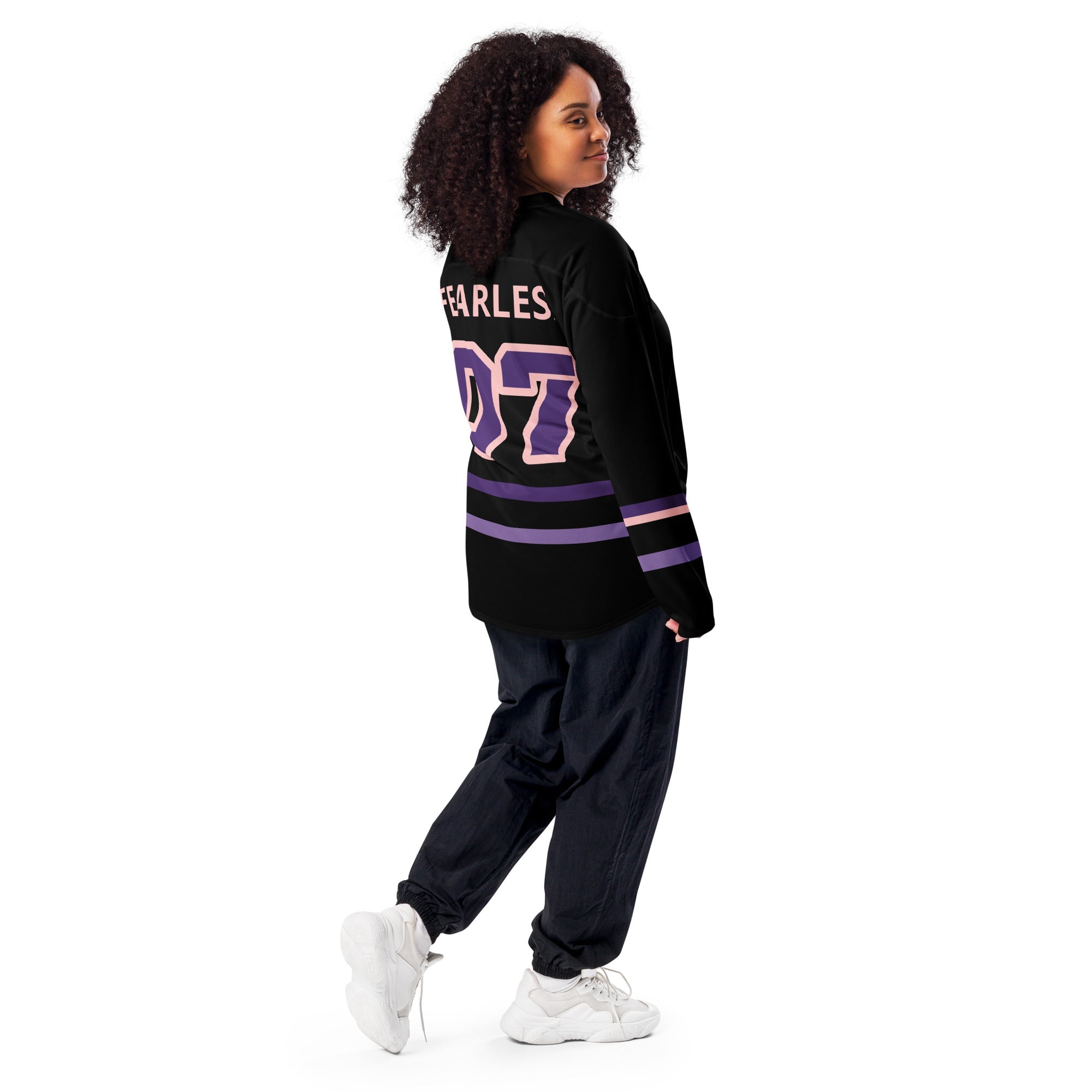 Midnight Crew Hockey Jersey | Women's Black & Purple — Hunter & Havoc