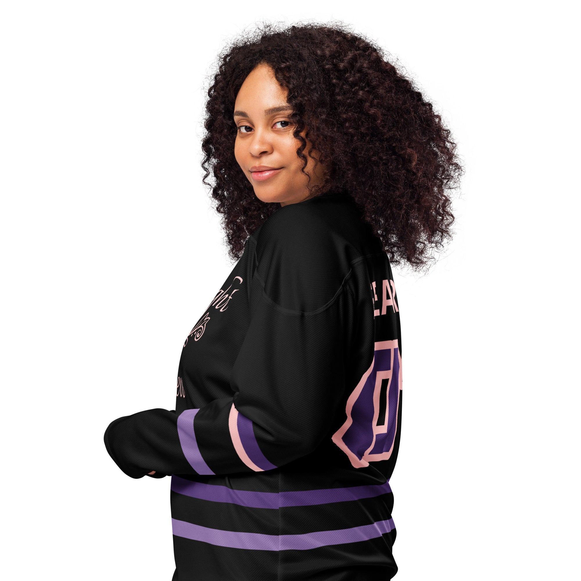 Midnight Crew Hockey Jersey | Women's Black & Purple — Hunter & Havoc